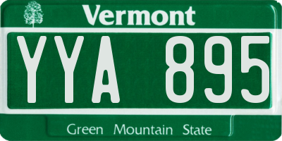 VT license plate YYA895