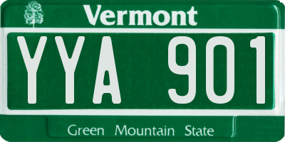 VT license plate YYA901