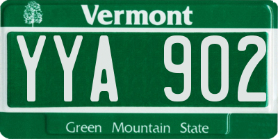 VT license plate YYA902