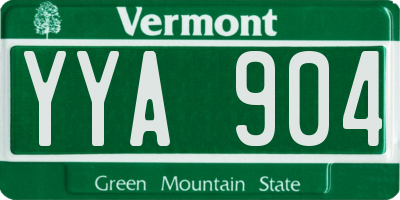 VT license plate YYA904