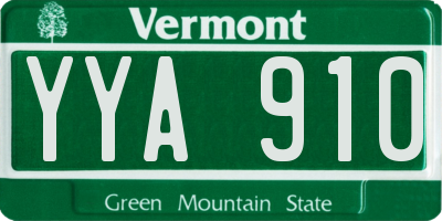 VT license plate YYA910