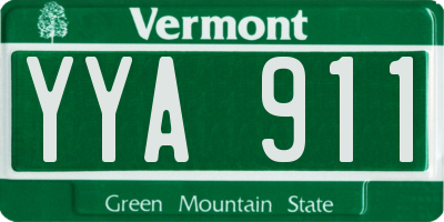 VT license plate YYA911