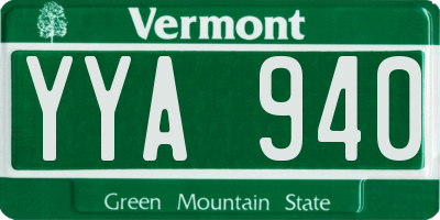 VT license plate YYA940