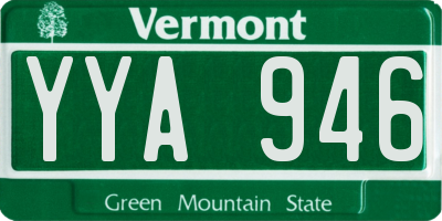 VT license plate YYA946