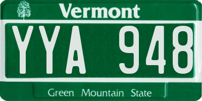 VT license plate YYA948