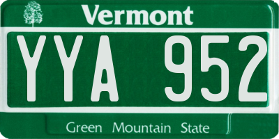 VT license plate YYA952