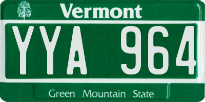 VT license plate YYA964