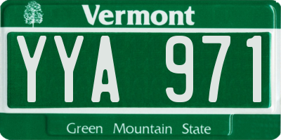 VT license plate YYA971