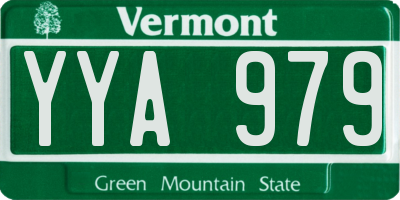 VT license plate YYA979