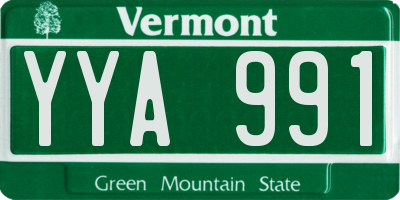 VT license plate YYA991