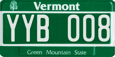 VT license plate YYB008
