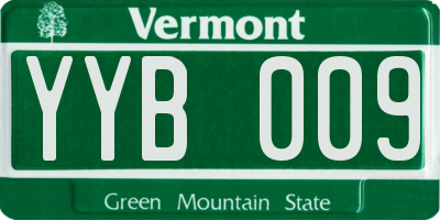 VT license plate YYB009
