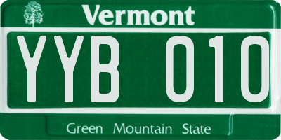 VT license plate YYB010