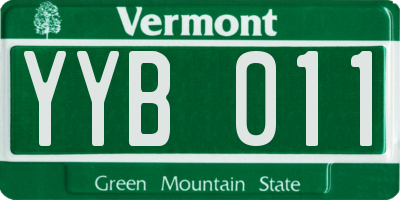 VT license plate YYB011