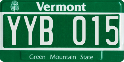 VT license plate YYB015