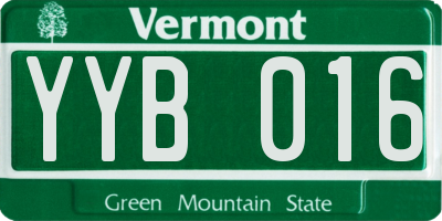 VT license plate YYB016