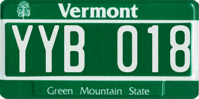 VT license plate YYB018