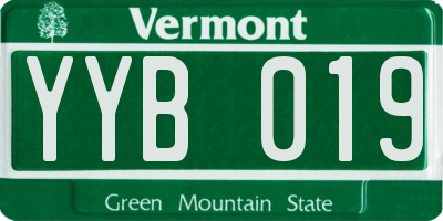VT license plate YYB019