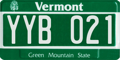 VT license plate YYB021