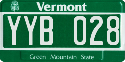 VT license plate YYB028