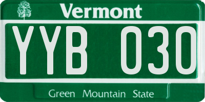 VT license plate YYB030