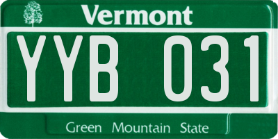VT license plate YYB031