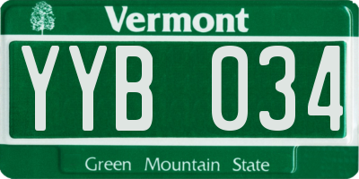 VT license plate YYB034