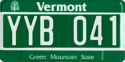 VT license plate YYB041
