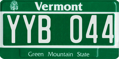 VT license plate YYB044