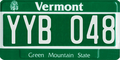 VT license plate YYB048