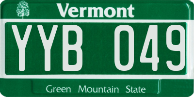 VT license plate YYB049