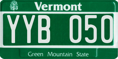 VT license plate YYB050