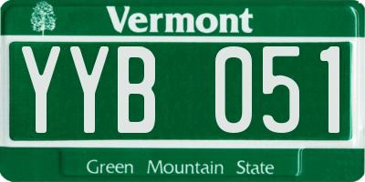 VT license plate YYB051