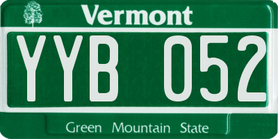 VT license plate YYB052