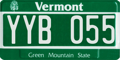 VT license plate YYB055