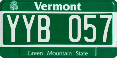 VT license plate YYB057