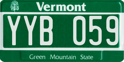 VT license plate YYB059
