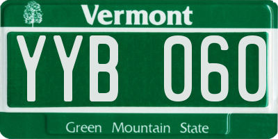 VT license plate YYB060