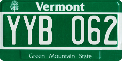 VT license plate YYB062