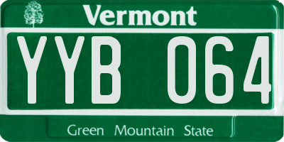 VT license plate YYB064