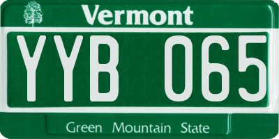 VT license plate YYB065