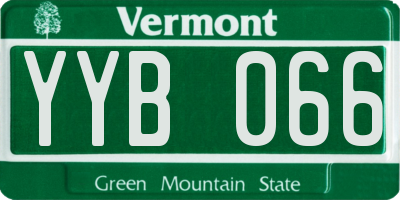 VT license plate YYB066