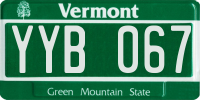 VT license plate YYB067