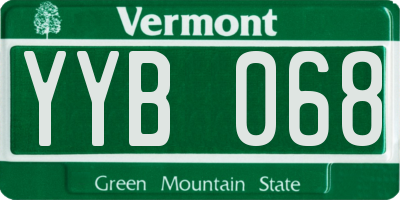VT license plate YYB068