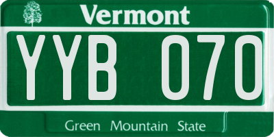 VT license plate YYB070
