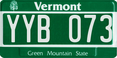 VT license plate YYB073