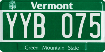 VT license plate YYB075