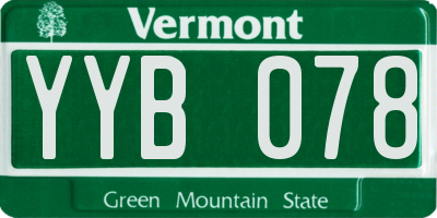 VT license plate YYB078