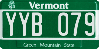 VT license plate YYB079