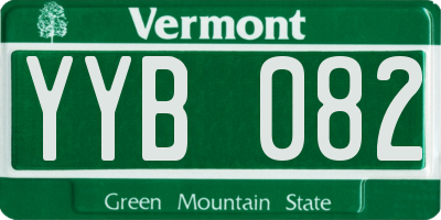 VT license plate YYB082